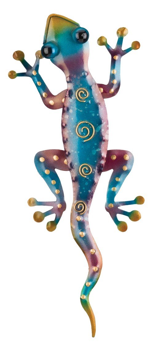 Regal Art & Gift Gecko Decor, Set of 2, Bundle of Rainbow Green and Rainbow Purple Geckos - Image 3