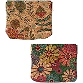 SHIDXIB 2Pcs Elegant Vintage Floral Mini Purse Stylish & Versatile Coin Pouch for Travel and Daily Essentials