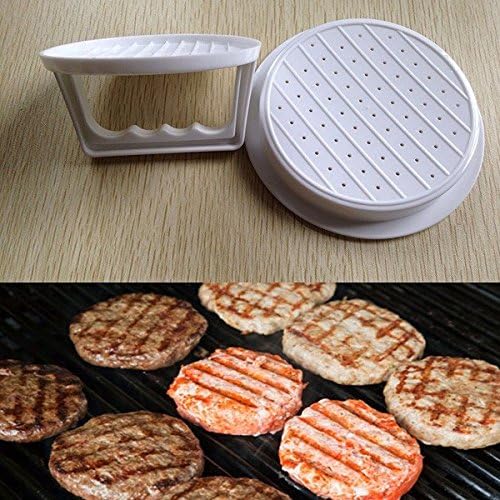 Diy White Plastic Hamburger Meat Beef Grill Burger Press Patty Maker Mold