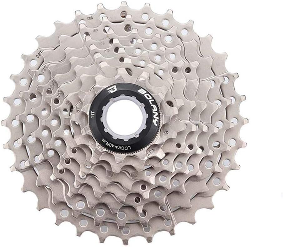 TUCKE Bicycle MTB Freewheel 8 Speed 11-32T Cassette Gear Steel Silver Sprockets For Mountain Bike Flywheel Parts