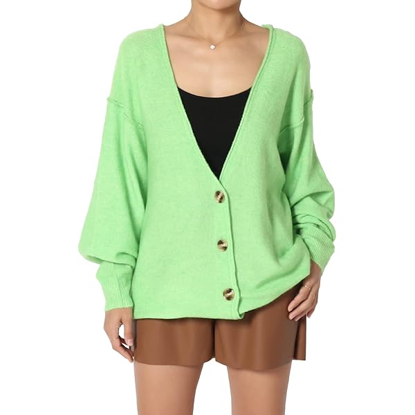 Lisa Interntaional Women's Marled Zip Up Cardigan Sweater Small