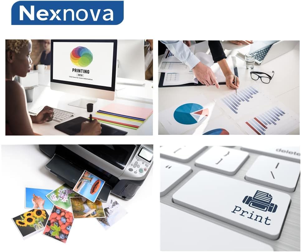 Nexnova® Ink BTD60 BT5000 Compatible with Brother 6-Pack (3BK/C/M/Y) for DCP-T300, T310W, T428W, T500W, T510W, T700W, T710W, MFC-T800W, T810W, T910DW, T4500DW, HL-T4000DW