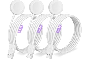 XIWACHREGE 3Pack Upgraded for Apple Watch Charger Fast Charging Compatible with iWatch Charger Magnetic Gift Travel Essentials for iWatch Series 10/9/8/7/6/SE/SE2/5/4/3/2, Ultra-3.3FT, White