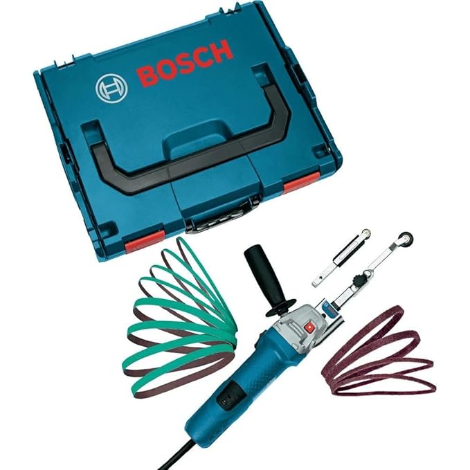 Bosch Professional 06018A8001 0 601 8A8 001 BOSCH Elektrofeile GEF 7 E + ZB + L-Boxx Schwarz, Blau