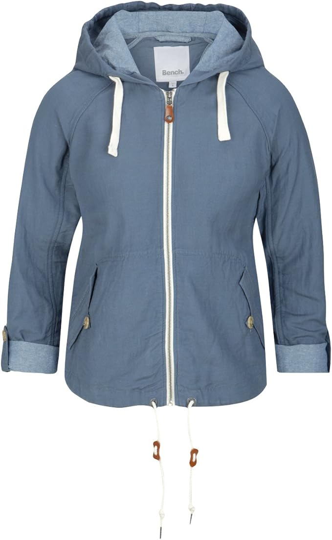 Bench Damen Jacke Jacke Breezy blau (china blue) Large Amazon.de