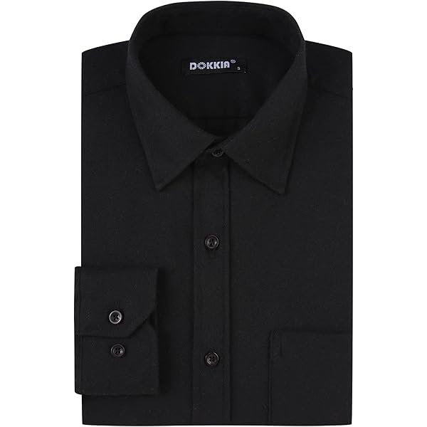Amazon.com: Gold Label Men's Wrinkle-Free Fitted Dress Shirt, Long Sleeve  Button-Down Shirt with Point Collar and Pocket (Black 108, 15.5 x 34) :  Clothing, Shoes & Jewelry
