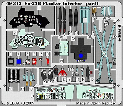 Eduard Accessories 49313 Modellbauzubehör Su-27 Flanker B Interior für Academy Bausatz