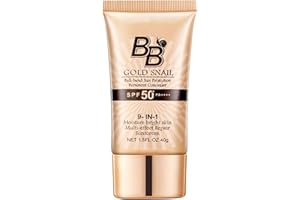 BSMKCL BB Cream SPF 50 Foundation, Snail BB Cream Tinted Moisturizer with SPF for Face, Medium Flawless Coverage Foundation BB Cream Lightweight Long-Lasting Waterproof Color Correcting Cream