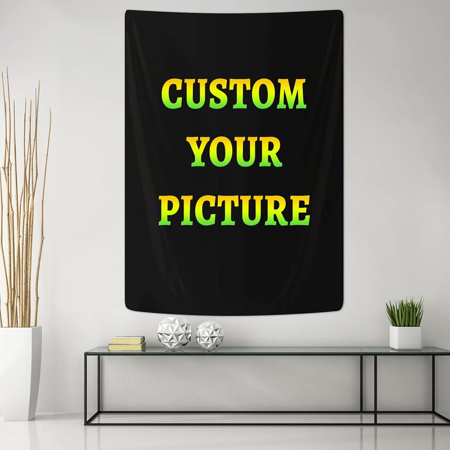 Tapestries - Livole Custom Tapestry Upload Images Customized Wall Hanging Personalized Backdrop with Photo&Text Posters Banners for bedroom (29 * 37in Vertical)