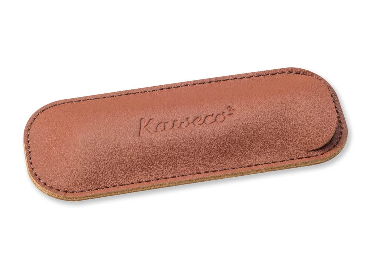 Kaweco Eco Leather 2 Pen Pouch Sport Brandy I Suitable for The Sport Series I Writing Case Made of Genuine Leather with Beautiful Embossing I Chic & Classic I 12 x 4.5 cm — image 1