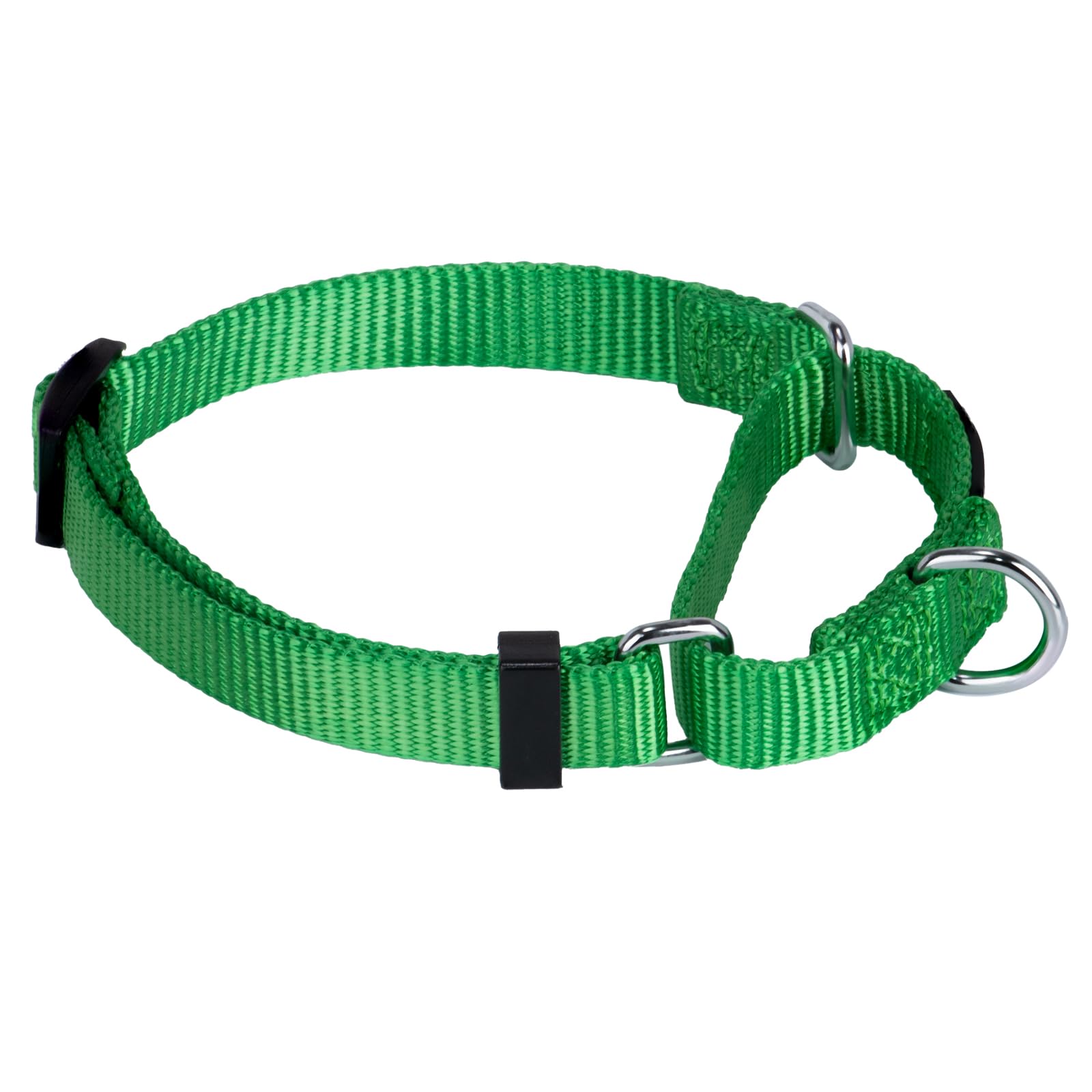 Hyhug Pets Heavy Duty Nylon Anti - Escape Martingale Dog Collar for Small Boy and Girl Dogs - Walking Training Daily Use. (Small, Lime Green)