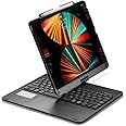 kaidisen 360 Rotatable iPad Pro 13 inch M4/ Air 13 inch/Pro 12.9 6th 5th 4th 3rd Gen Keyboard Case with Touchpad 7 Color Backlight Foldable Backlit Keyboard 360 Rotating,Black