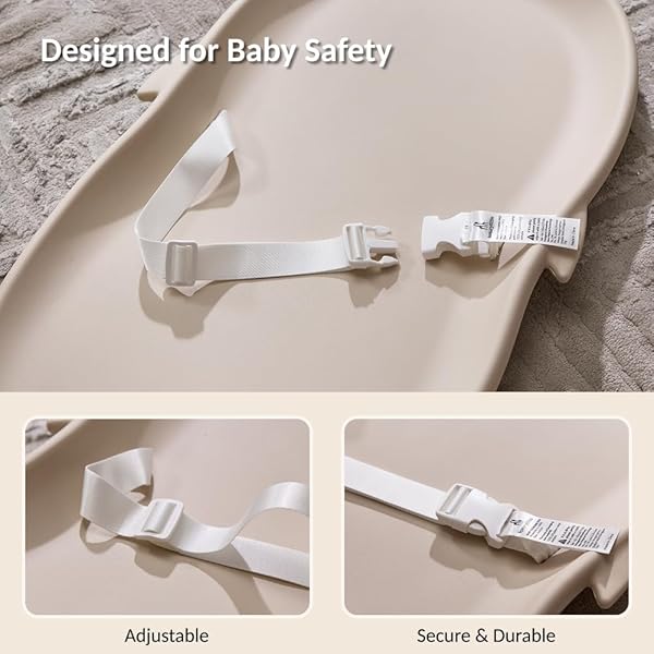 LUXURY LITTLE PORTABLE EVA BABY CHANGING PAD WATERPROOF CHANGING PAD FOR DIAPER CHANGES,DRESSING,BABY MASSAGE & MOISTURIZER APPLICATION,SOFT & NON-SLIP,ADJUSTABLE SAFETY BELT,PENGUIN DESIGN,BEIGE