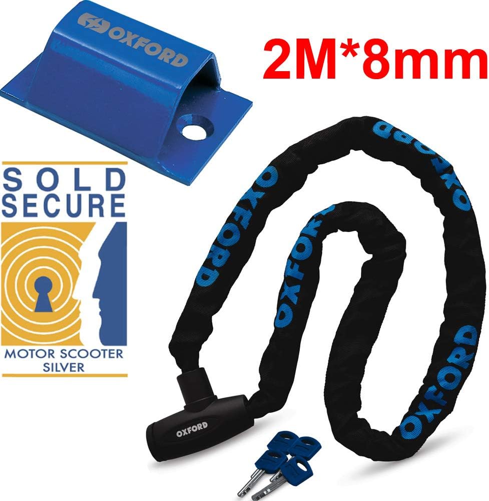Grid Ground Anchor Motorcycle Security Motorbike Oxford Gp Chain Lock Automotive Tsunamicompany Accessories