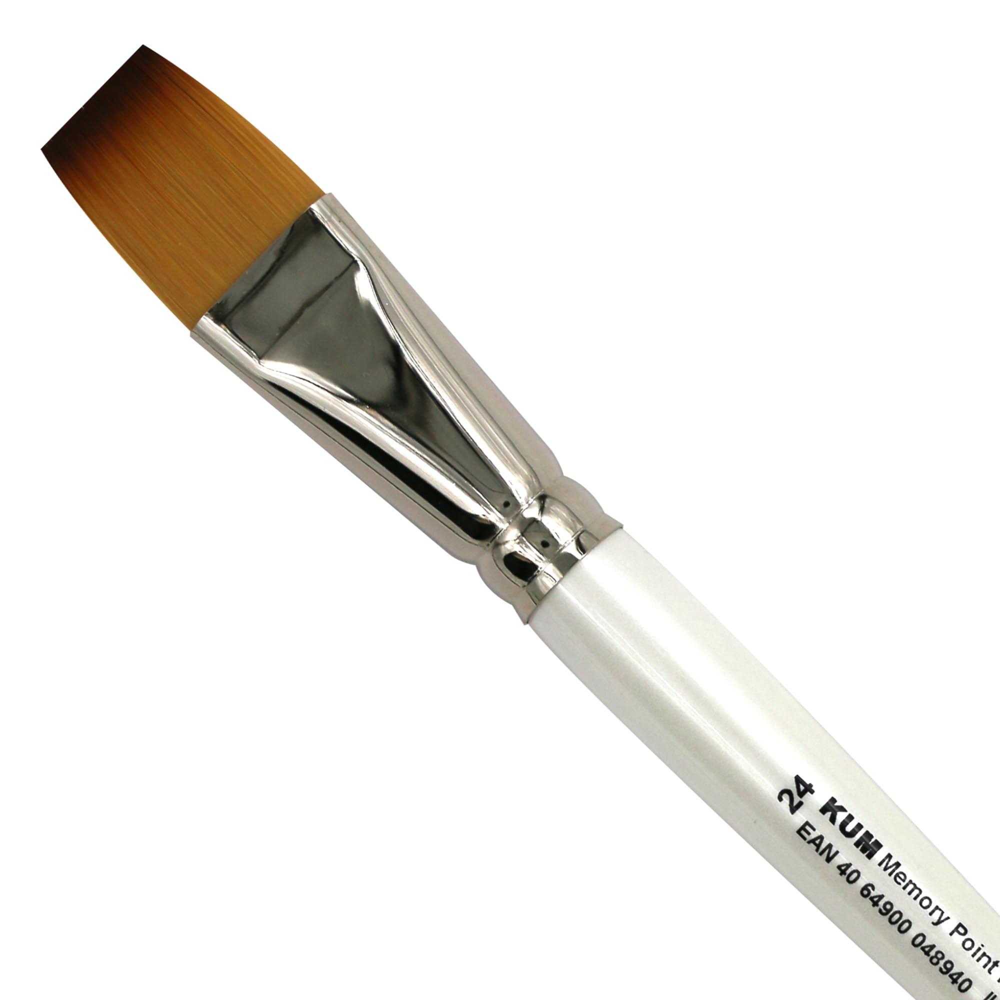 KUM 511.59.11 Memory Point Brushes MemTiPin Fl#24 Flat Form, Synthetic, White — image 1