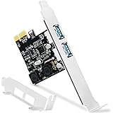 FebSmart 2 Ports USB 3.0 Super Fast 5Gbps PCI Express (PCIe) Expansion Card for Windows Server, XP, Vista,7,8,8.1,10 PCs-Buil