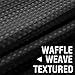 jinchan Waffle Shower Curtain Black Shower Curtain Honeycomb Textured Waffle Weave Shower Curtains for Bathroom Waterproof Fabric Shower Curtain Set with Hooks Modern Hotel Style 70x72 Inch