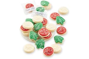 Cheryl's Cookies® Bow Gift Box with 24 Holiday Frosted Sugar Cookies, holiday cookies, Christmas cookies, frosted cookies, sugar cookies, gourmet cookies, gift box, cookie gift box