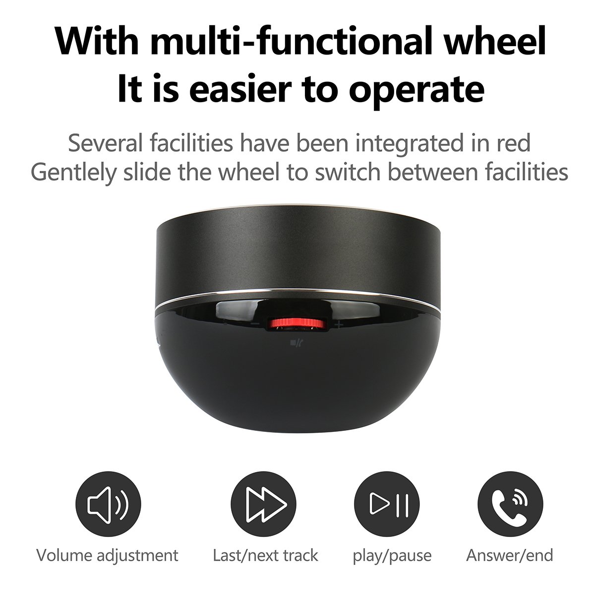 Bluetooth Speaker,QCY Mini Portable Speaker with Bluetooth/USB/TF Card Mode with Call Answer End Function Loudspeaker 10M Stereo Sound Subwoofer Glossy Aluminium Alloy Wireless Speaker (Black)