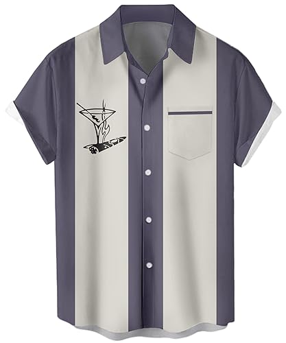 Cruise Shirts Bingfone Men's Short Sleeve Button Down Shirts