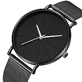 Mens Watches Slim Quartz Stainless Steel Thin Case