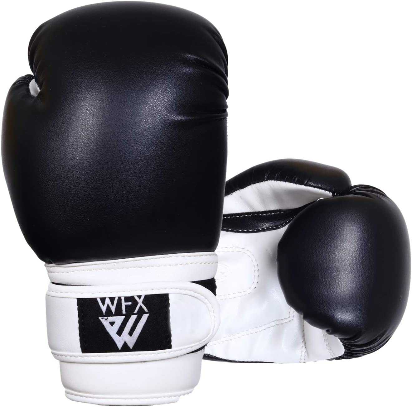 Kids Boxing Gloves for Martial Arts Sparring Junior Mitts Heavy Duty Leather MMA Training Punch Bag Gloves Striking Muay Thai Kick Boxing Boys and Girl (Black, 6OZ)