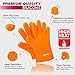 WISH4U Silicone BBQ Gloves Most Versatile Oven Mitts & Hot Pads , Set of 2 Heat Resistant Grilling Gloves, with Silicone Basting Pastry & BBQ Brushes free for Cooking, Baking, Smoking & Potholder