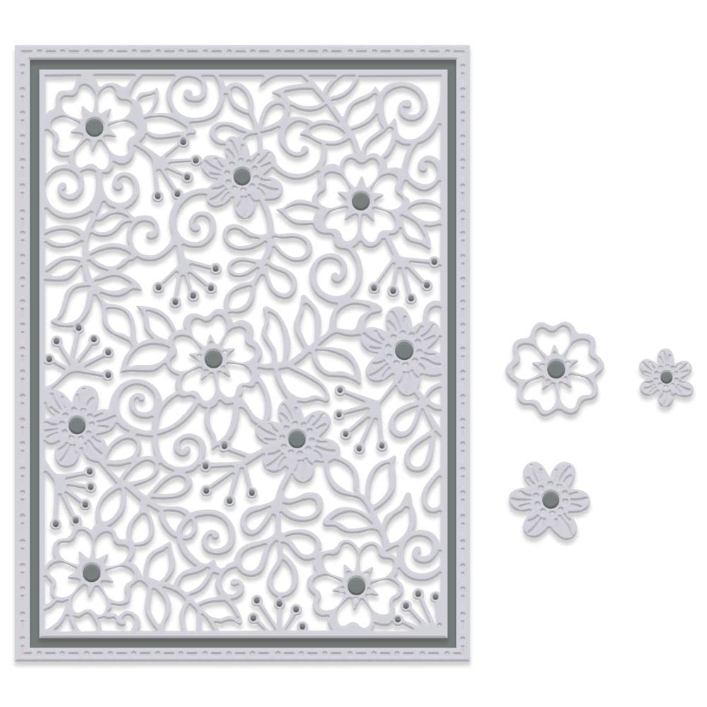 Sweet Dixie Metal Cutting Dies Filigree Floral Panel