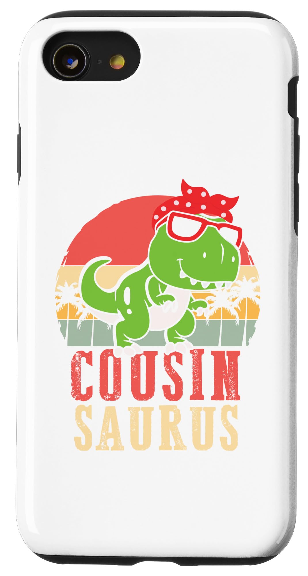 iPhone SE (2020) / 7 / 8 Cousinsaurus Funny Dinosaur Dino T-Rex Cousin Adults Kids Case