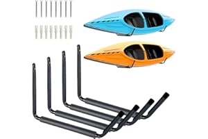 YPJIAJV Kayak Storage Rack Wall Mount (15"), Kayak Hooks, Heavy Duty Garage Storage Hooks for Kayaks Suitable for Hanging Ladders, Bikes, Kayak Storage Racks