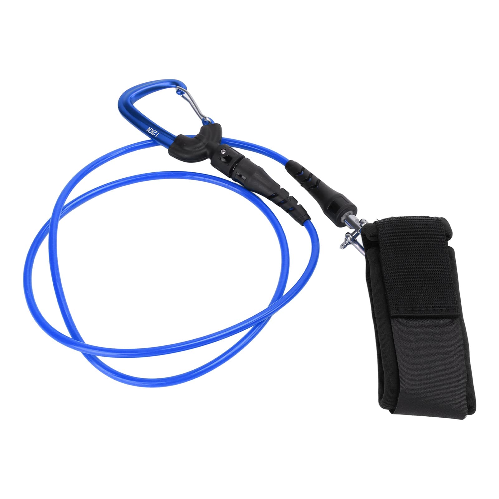 DEWIN Diving Safety Reef, Diving Safety Rope High Hardness Stainless Steel Dive Safe Reef Freediving Lanyard Leash with Bracelet Carabiner for Underwater Sports Divings