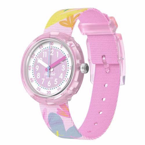 Flik Flak Girl Kids Watch Biosourced Quartz Waterproof Pastel Paradise