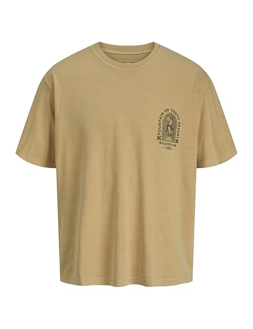 JACK & JONES Men's Jprblumanson SS Tee, Moonstone, S