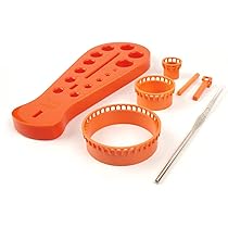 Mini Knitting Loom Machine - Orange Wire Crochet Loom For Hats, Scarves & Socks