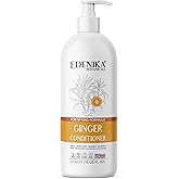 Edenika Botanicals Ginger Root Conditioner with Apricot, Pumpkin Seed & Grapeseed, 16 fl oz, Fortifying & Nourishing Formula, Vegan, Sulfate-Free, Paraben-Free, for All Hair Types