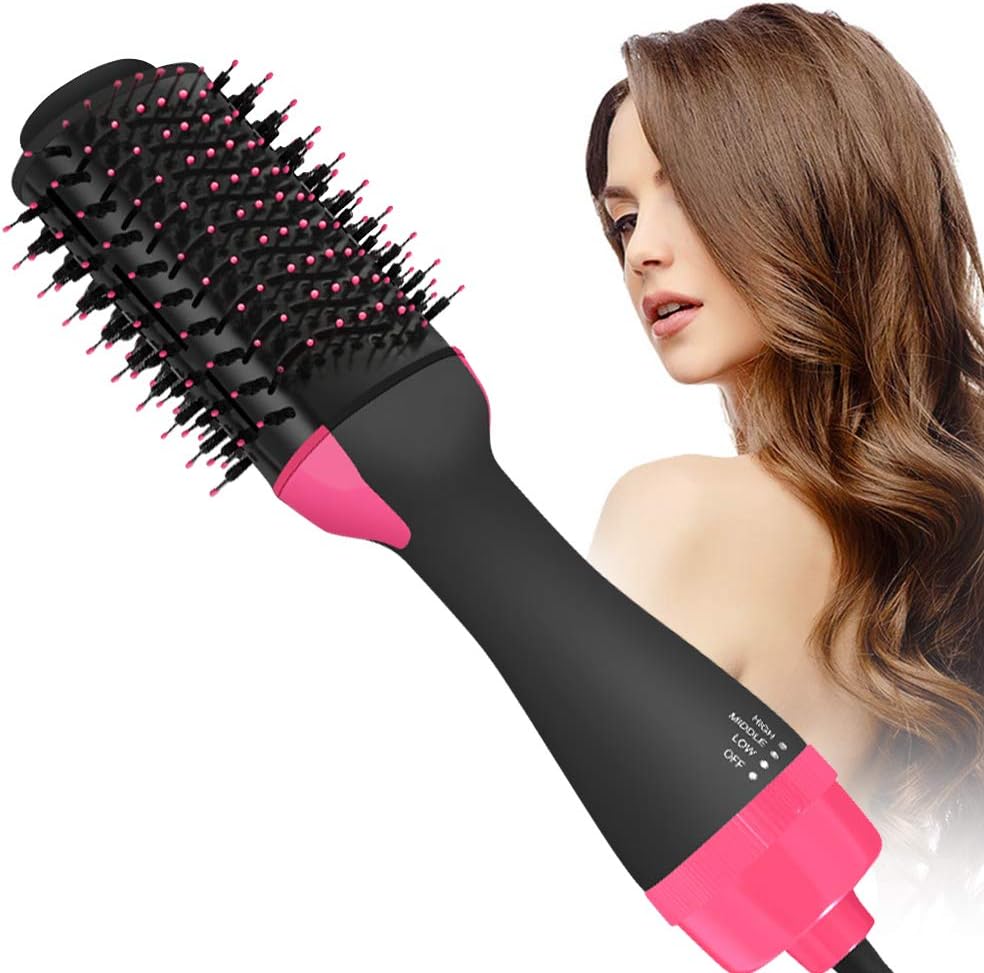 Hair Dryer Brush, EMISK Hair Dryer & Volumizer Hot Air Styler Brush, Negative Ionic Blow Dryer Brush, Step Hair Dryer for Hair Styling