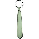 Branduce Pre-Tied Boys Ties Solid Color Kids Adjustable Necktie for Age 8-12 Wedding School Graduation