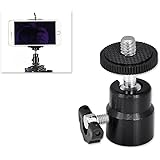 1/4" Mini Ball Head Bracket Holder Mount Tripod for DSLR Camera DV LED Light Black