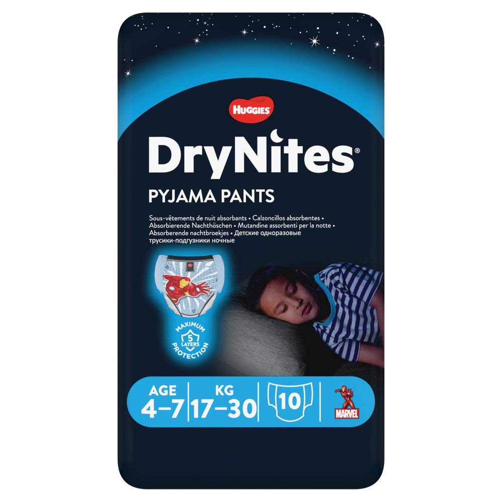 Huggies DryNites Pyjama Bottoms, 4-7 Years, Pack of 10