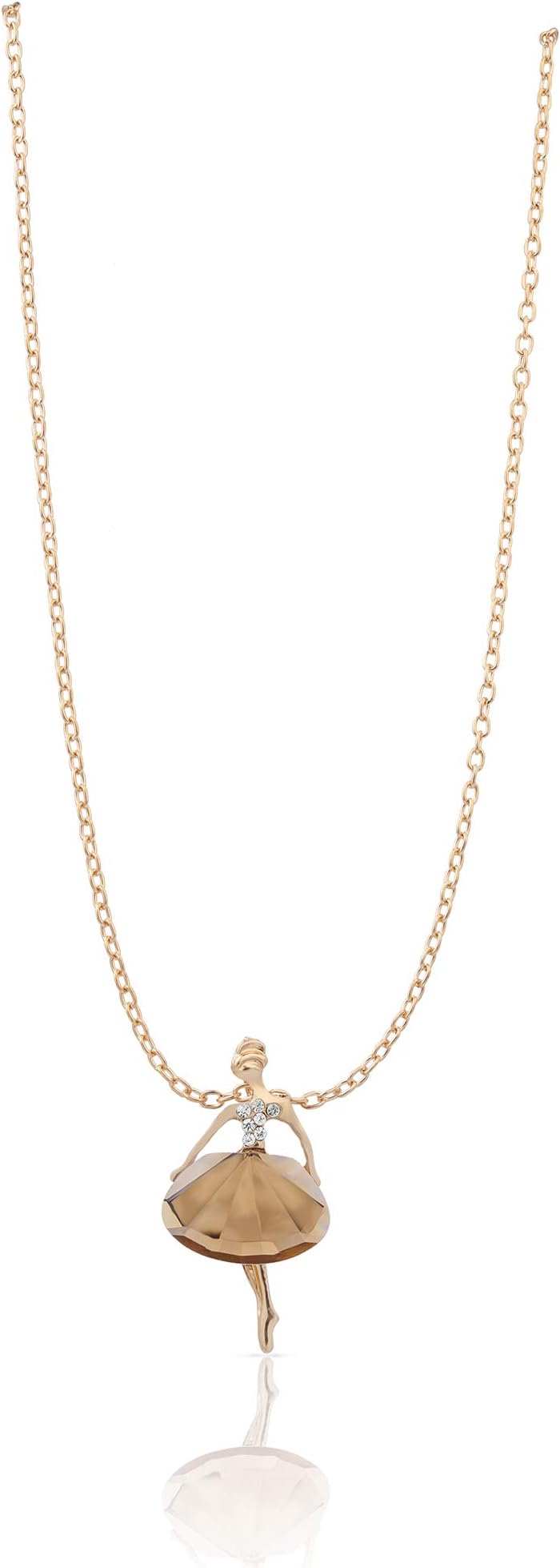 Popmode Ballet Dancing Girl Long Pendant Necklace Women Fashion Statement Jewellery
