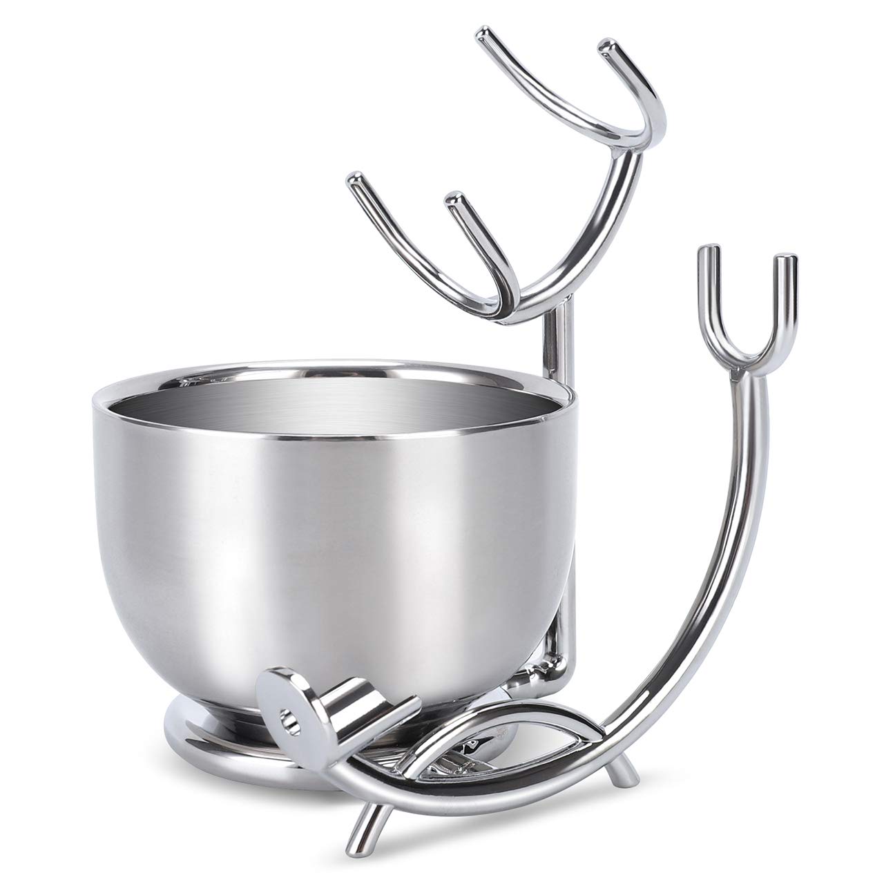 Grooming Shaving Kit for Men,Strong Razor and Brush Stand with Stainless Steel Shaving Soap Bowl,Dad Gifts,boyfriend Gifts,Husband Gifts for Him