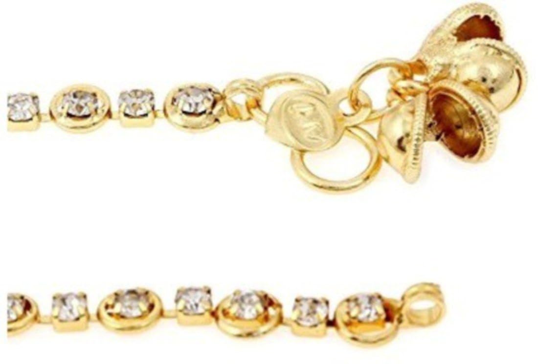 charms diamond studded gold anklet for women/girls