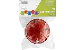 Essentials By Leisure Arts Jingle Bell 2.56in Red 1pc - Large Red Craft Bell for Holiday Decorations, Ornaments, DIY Projects, Home Décor, and Jewelry Making
