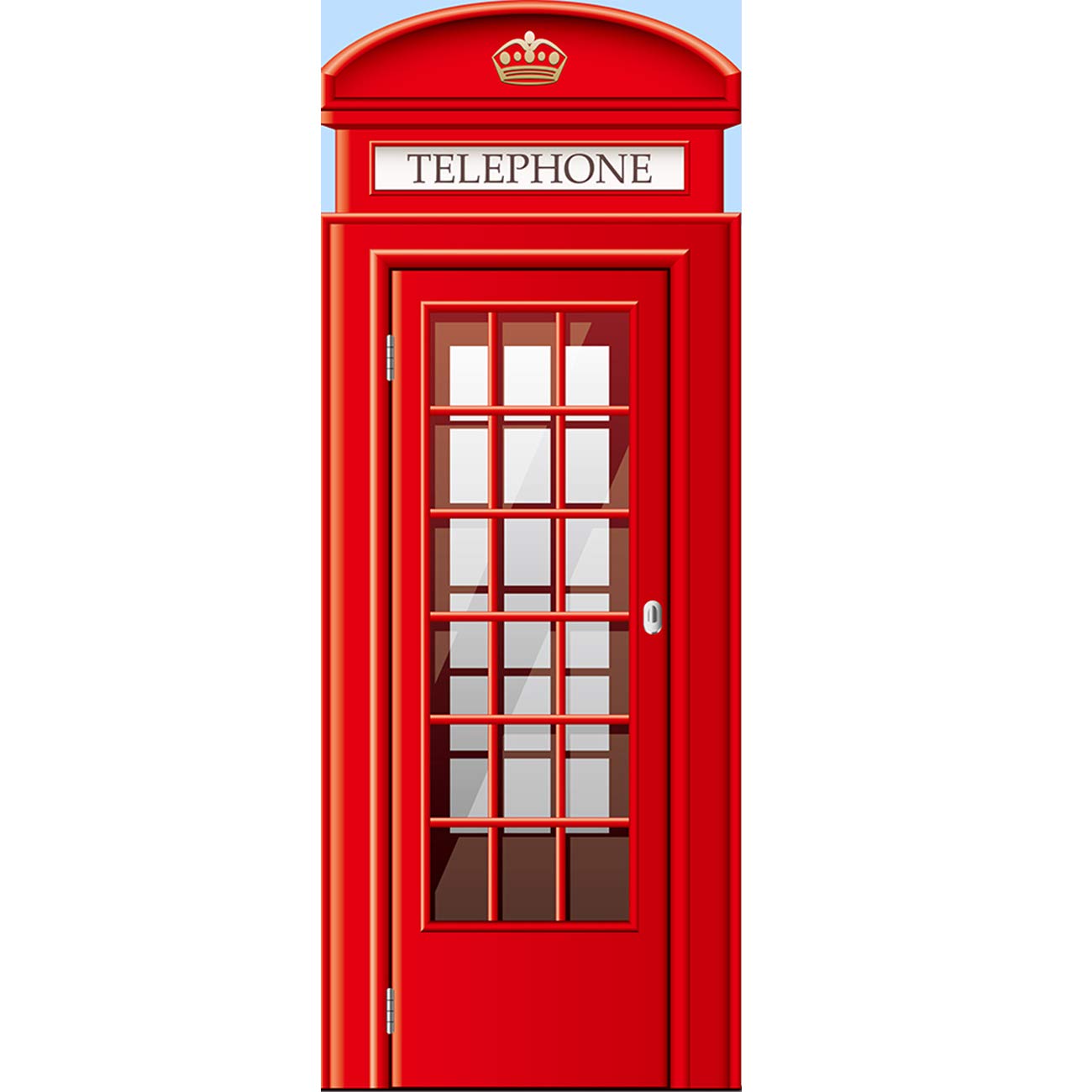 3D Door Mural Telephone Office Art Door Stickers for Interior Doors, Bedroom Living Room Bathroom House Decoration 77 x 200 CM