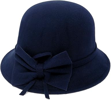 vintage style wool felt cloche hat
