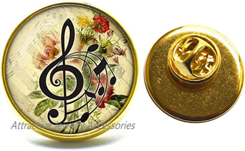 Wklo0avmg Handcrafted Music Pin Music Brooch Piano Brooch Musicians Art Jewelry for Romantic Lovers,QK163