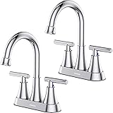 Bathroom Faucets for Sink 3 Hole, Hurran 4 inch