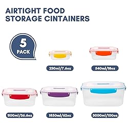 Moretoes 10pcs Food Storage Containers with Lids