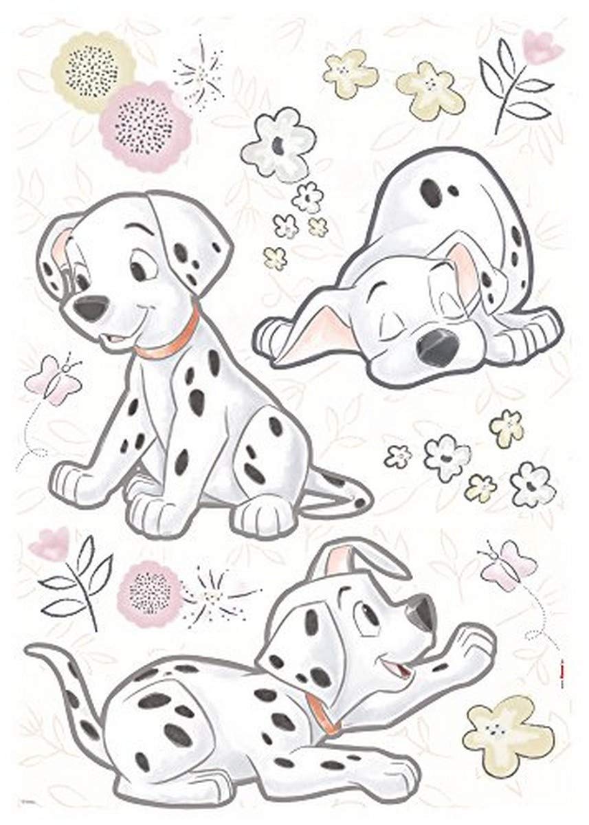 Komar High Quality Deco Sticker Best of Friends – 50 x 70 cm (W x H), 20-Piece Set Without Removable & Reusable, Made in Germany, Black, White, Pink, 14055H