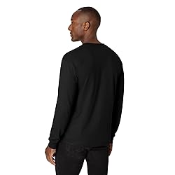 Hanes Men's Beefy Long Sleeve Three-Button Henley